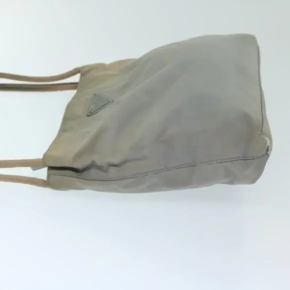 PRADA Hand Bag Nylon Gray
